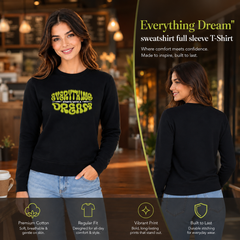 BestyPop Women’s Graphic Print Round Neck Sweatshirt - 270 GSM