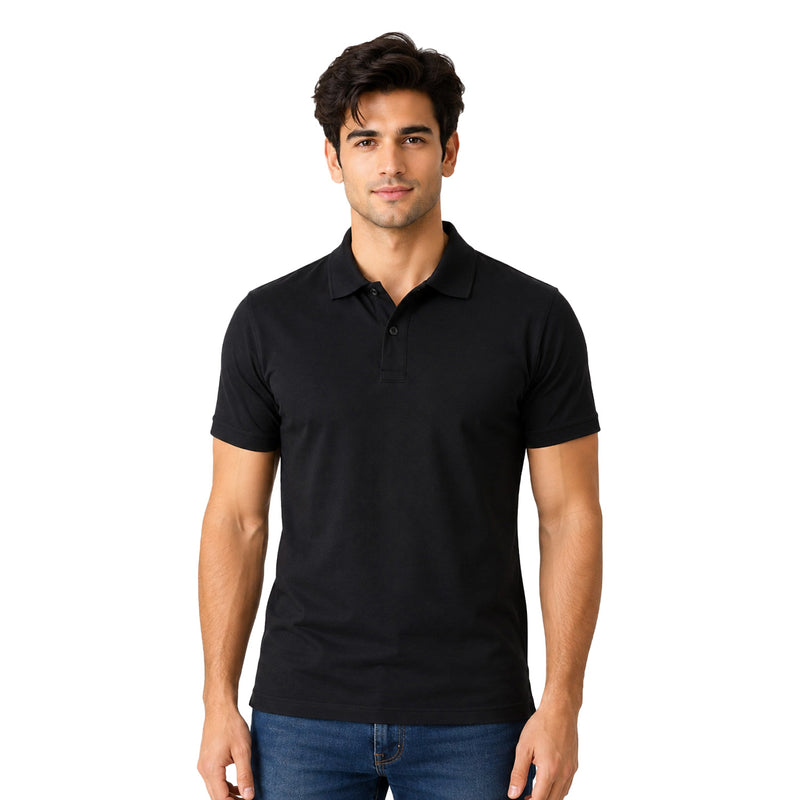BestyPop Men’s Plain Polo T-Shirt