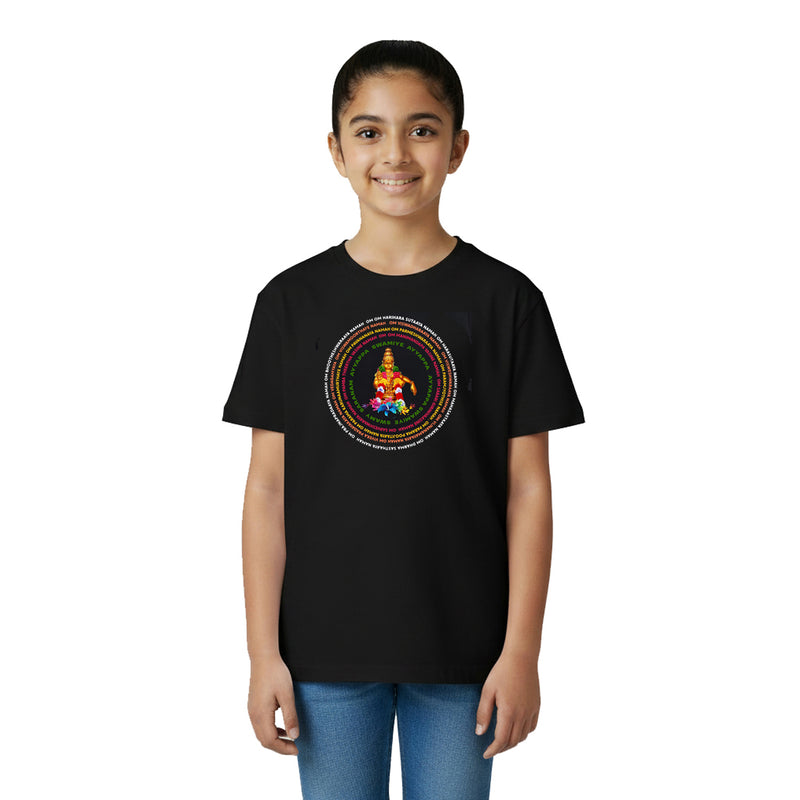 BestyPop Girl’s Graphic Print Round Neck T-Shirt- Ayyappan