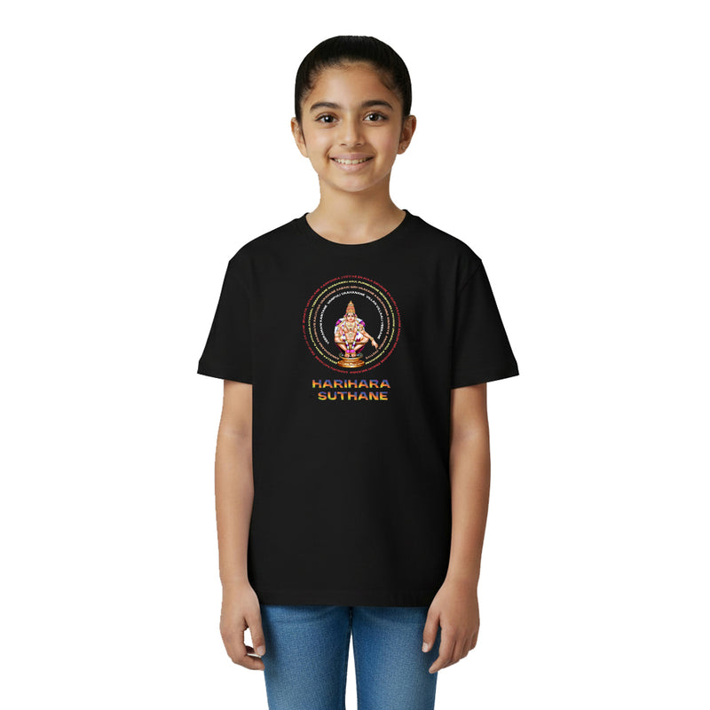 BestyPop Girl’s Graphic Print Round Neck T-Shirt- Ayyappan