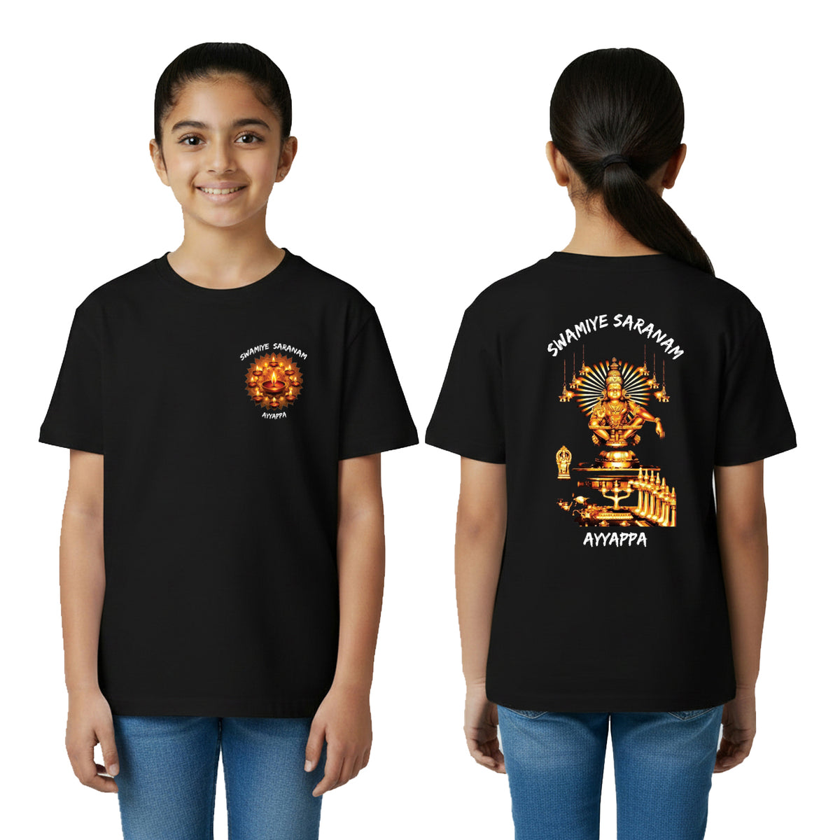BestyPop Girl’s Graphic Print Round Neck T-Shirt- Ayyappan