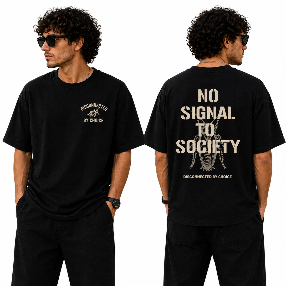 BestyPop Men’s Oversized T-Shirt - Disconnected By Choice