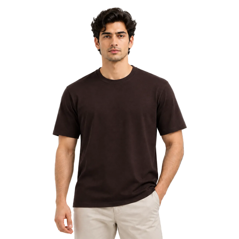 Men’s Plain Round Neck T-Shirt - 200 GSM Supima cotton Single Jersey