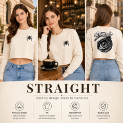 BestyPop Women’s Crop top full Sleeve - 270 GSM