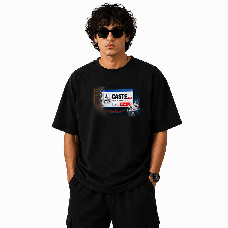 Freethinker | Arif Men's Equality Crew neck Oversized T-Shirt - (225 GSM heavyweight fabric)