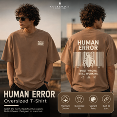 BestyPop Men’s Oversized T-Shirt - Human Error