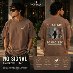 BestyPop Men’s Oversized T-Shirt - No Signal
