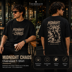 BestyPop Men’s Oversized T-Shirt - MidNight Chaos