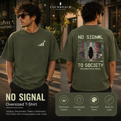 BestyPop Men’s Oversized T-Shirt - No Signal