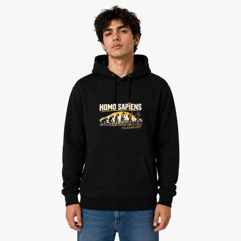 Freethinker | Arif  Men's Homosapiens Hoodies - (320 GSM 3-thread loop knit, unbrushed fabric)