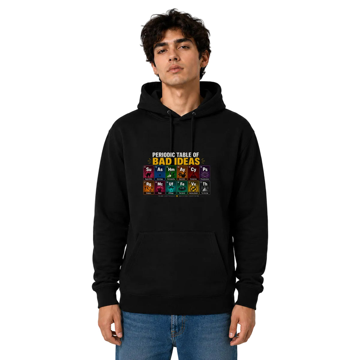 Freethinker | Arif  Men's Bad Idea Hoodies - (320 GSM 3-thread loop knit, unbrushed fabric)