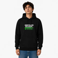 Freethinker | Arif  Men's Uninstalling Religion Hoodies - (320 GSM 3-thread loop knit, unbrushed fabric)
