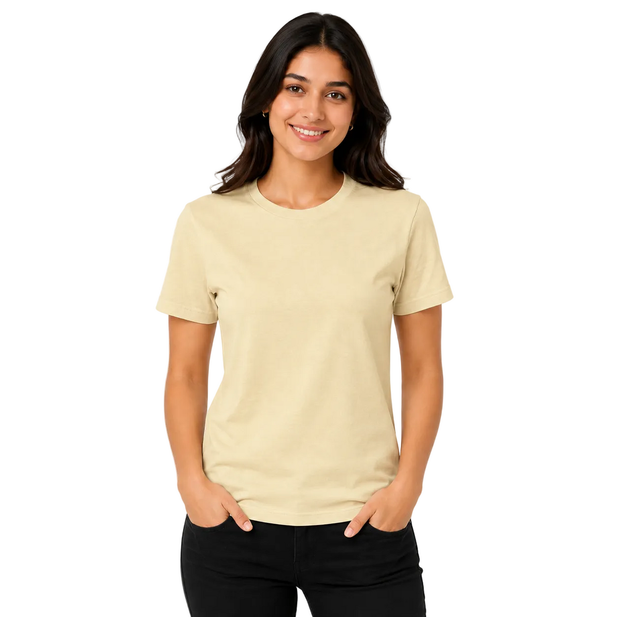 Women’s Plain Round Neck T-Shirt - 200 GSM Supima cotton Single Jersey