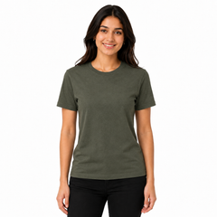 Women’s Plain Round Neck T-Shirt - 200 GSM Supima cotton Single Jersey