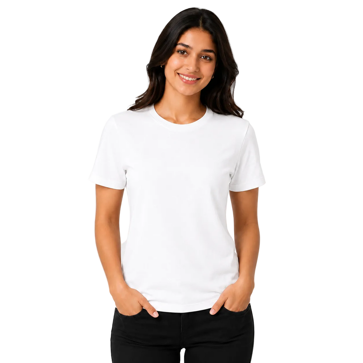 Women’s Plain Round Neck T-Shirt - 200 GSM Supima cotton Single Jersey