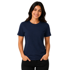Women’s Plain Round Neck T-Shirt - 200 GSM Supima cotton Single Jersey