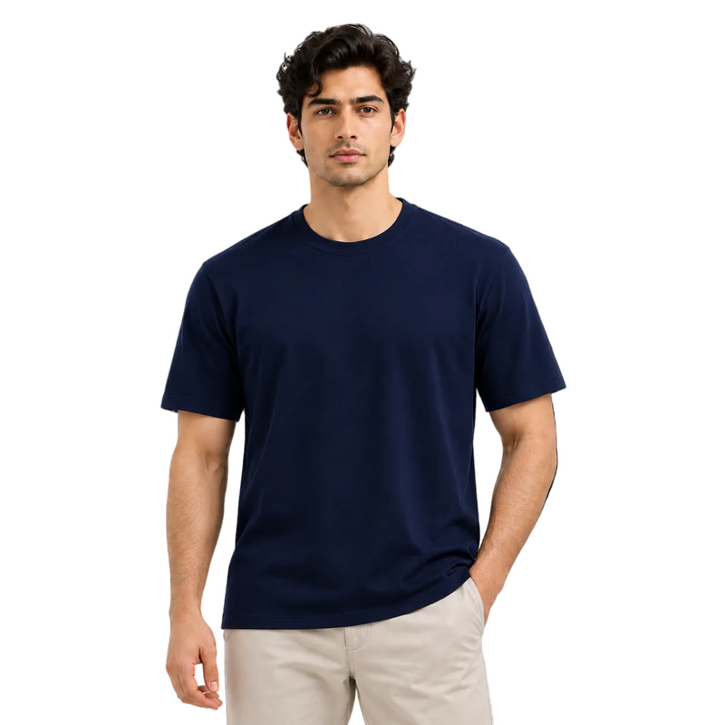 Men’s Plain Round Neck T-Shirt - 200 GSM Supima cotton Single Jersey