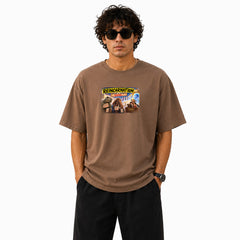 Freethinker | Arif Men's Reincarnation Crew neck Oversized T-Shirt - (225 GSM heavyweight fabric)