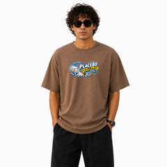 Freethinker | Arif Men's Placebo Crew neck Oversized T-Shirt - (225 GSM heavyweight fabric)