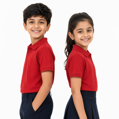Kid's Unisex Polo House Colour School Uniform T-Shirt - 240GSM Lacoste Pique (100 % polyester)
