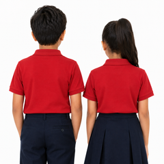 Kid's Unisex Polo House Colour School Uniform T-Shirt - 240GSM Lacoste Pique (100 % polyester)
