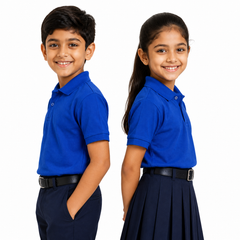 Kid's unisex Polo House Colours School Uniform T-Shirt - 200GSM Mars Pique fabric (100% Micro Polyester)
