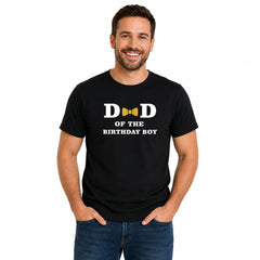 Birthday Boy Family Matching Round Neck T-Shirts  For Dad - (170 GSM) single jersey