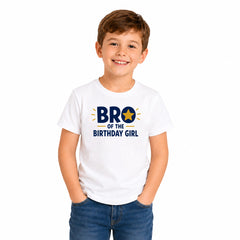Birthday Girl Family Matching Round Neck T-Shirts  For Son - (170 GSM) single jersey