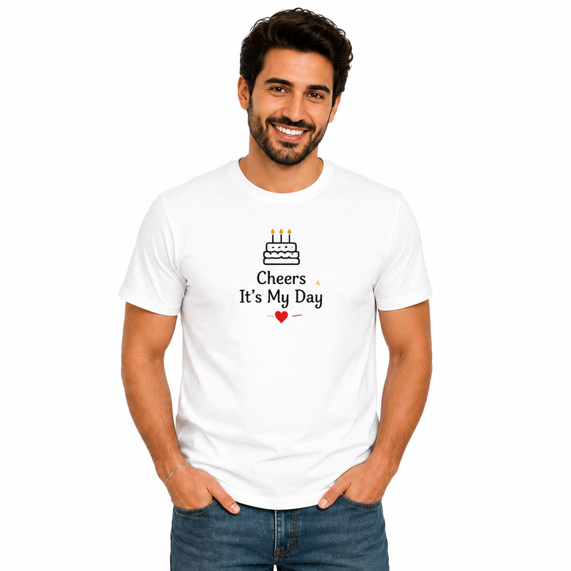 Family Birthday Party Round Neck T-Shirts For Dad - (170 GSM) single jersey