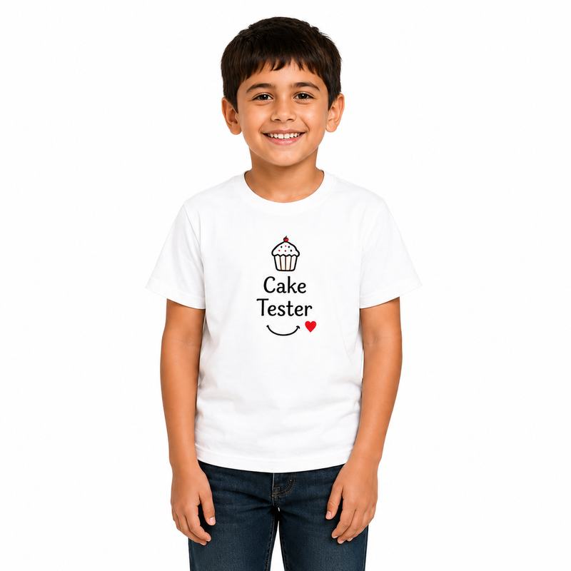 Family Birthday Party Round Neck T-Shirts For Son - (170 GSM) single jersey