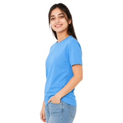 SACC St. Joseph Prayer Group Women crew neck – Luke 1:37 T-Shirt (170 GSM)