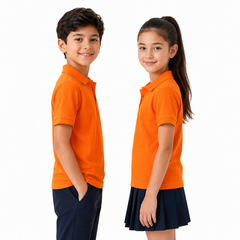 Kid's Unisex Polo Plain School Uniform T-Shirt - 240GSM Lacoste Pique (100 % polyester)