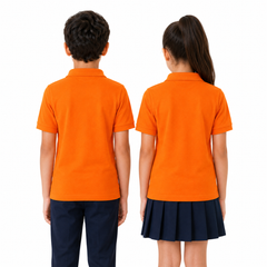 Kid's Unisex Polo Plain School Uniform T-Shirt - 240GSM Lacoste Pique (100 % polyester)