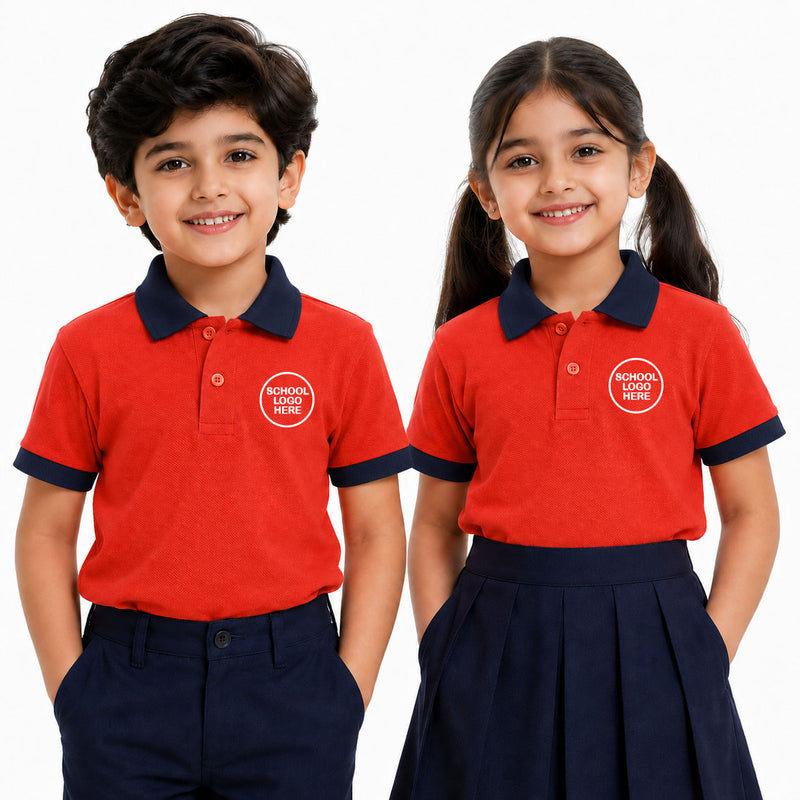 Demo Listing - Kid's Unisex Polo Plain School Uniform T-Shirt - 230GSM Nirmal Knit pique(100 % Micro polyester - Style Code: 1026