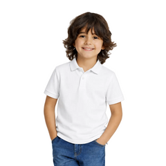 BestyPop Boy’s Plain Polo T-Shirt - 250 GSM (60% Cotton 40% Polyester)