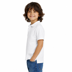BestyPop Boy’s Plain Polo T-Shirt - 250 GSM (60% Cotton 40% Polyester)