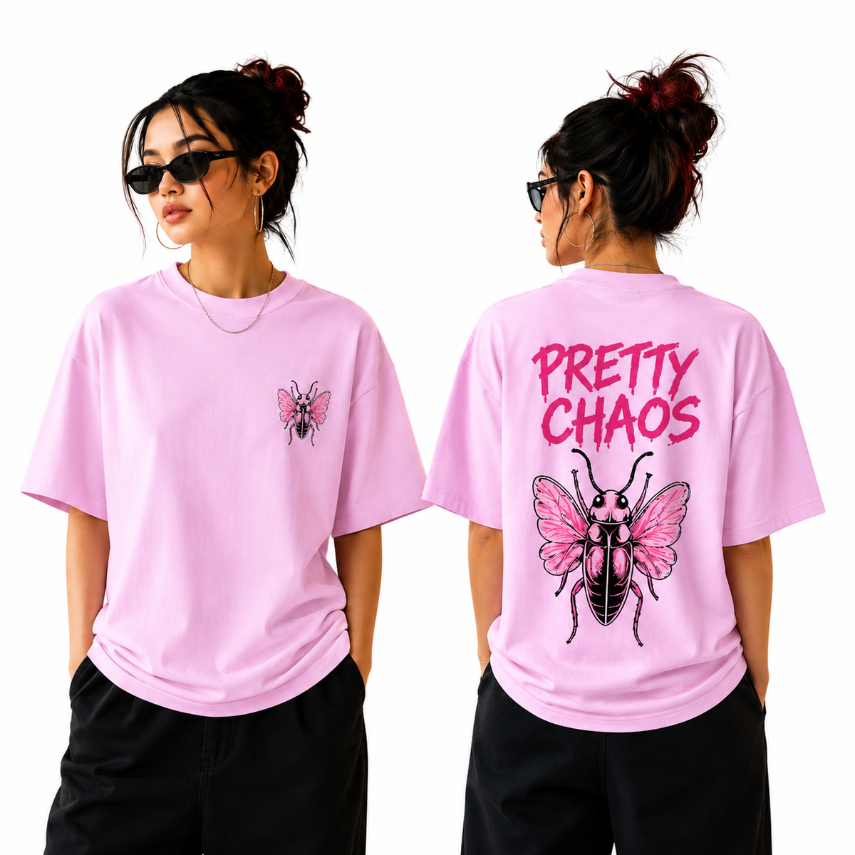 BestyPop Women’s Oversized T-Shirt - Pretty Chaos