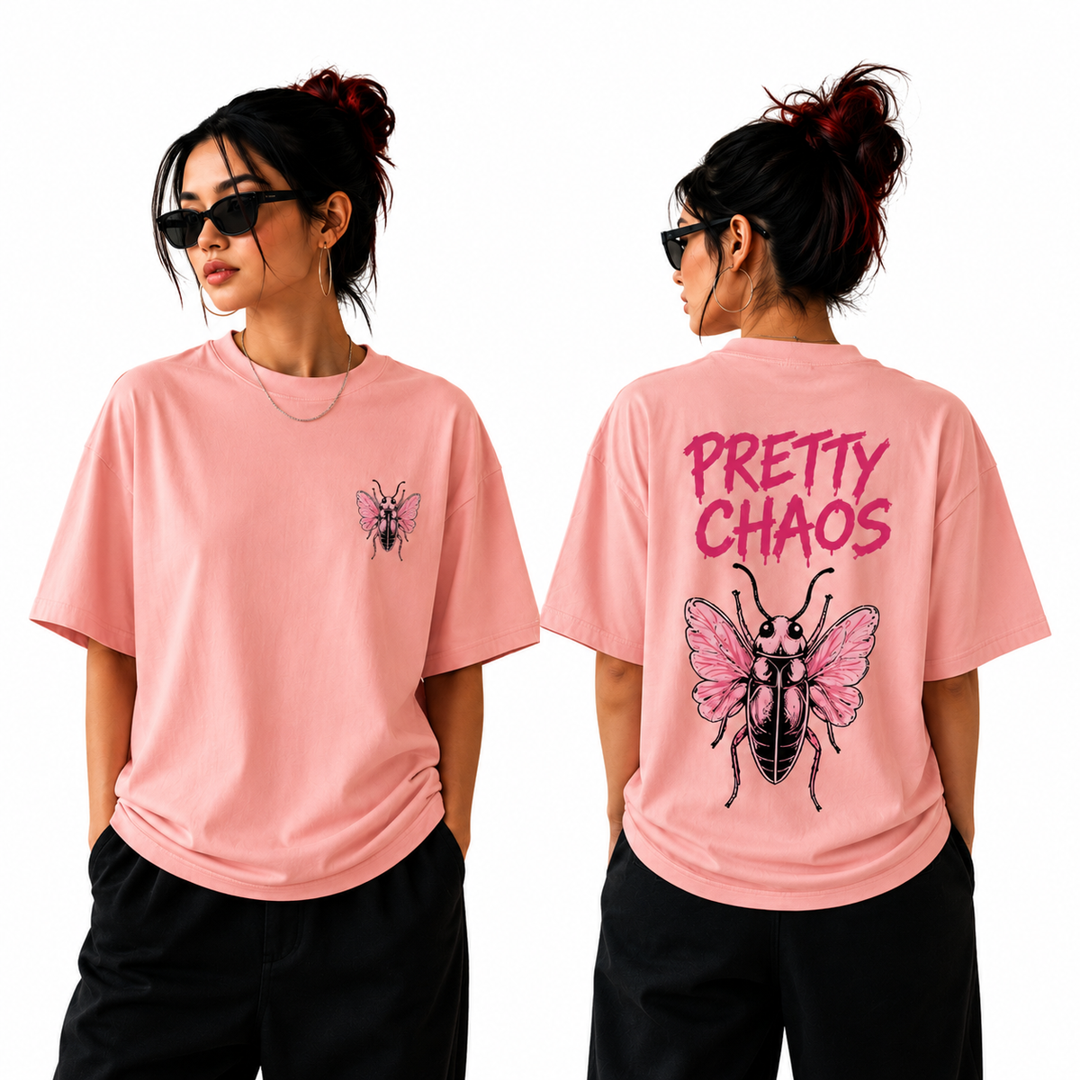BestyPop Women’s Oversized T-Shirt - Pretty Chaos