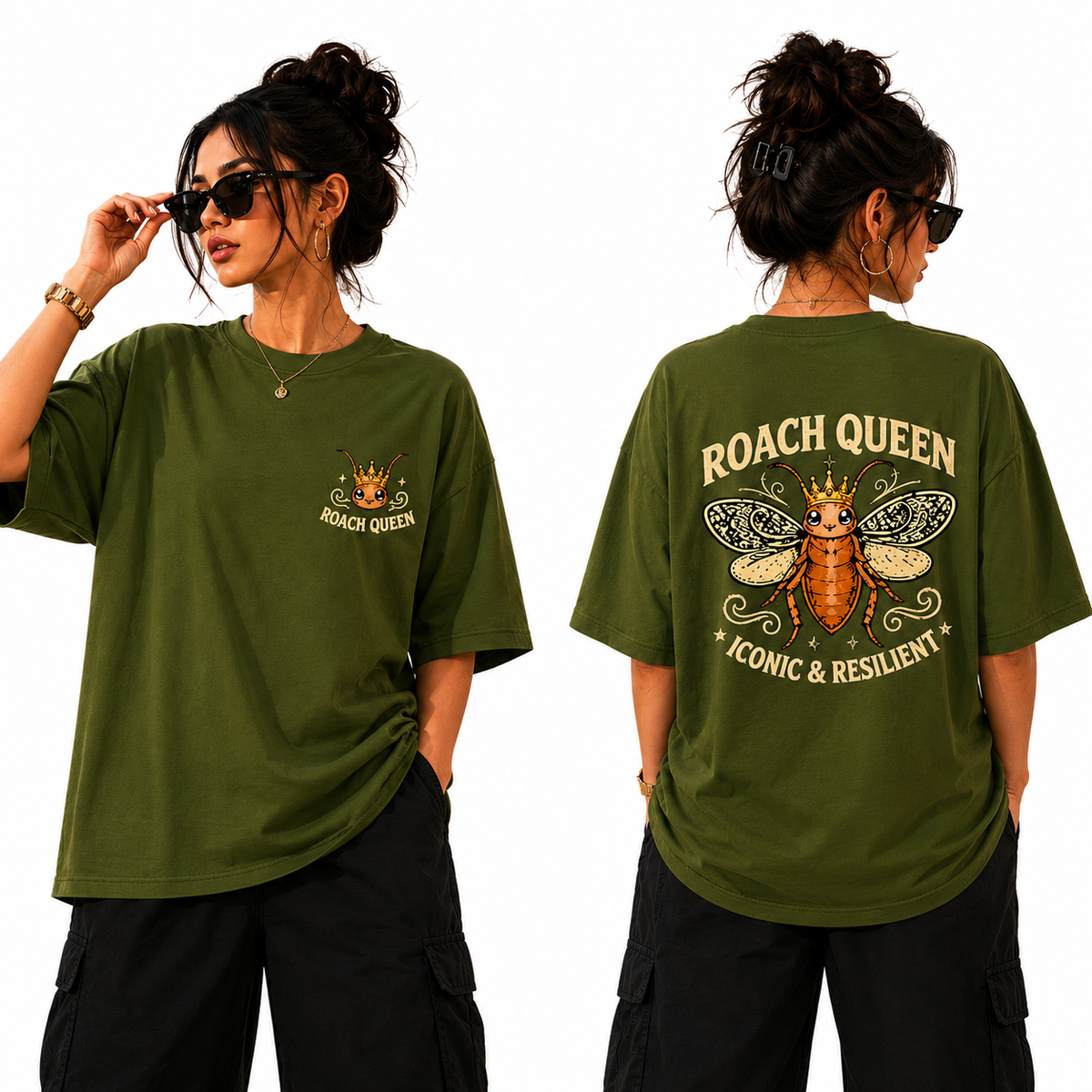 BestyPop Women’s Oversized T-Shirt - RoachQueen