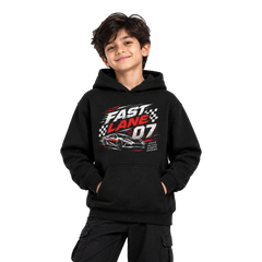 BestyPop Boy’s Plain Hoodie - Fast Lane (320 GSM)