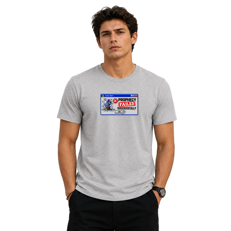 Freethinker | Arif Men's Prophecy Failed Successfully Crew Neck T-Shirt - (170 GSM single jersey)