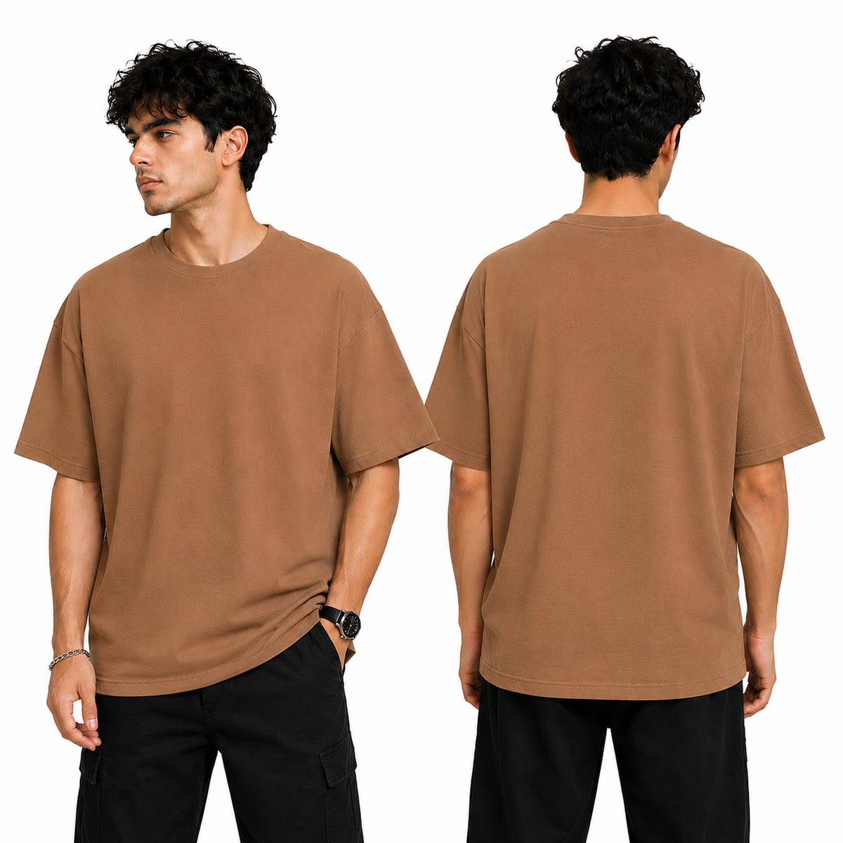 BestyPop Men’s Oversized Plain T-Shirt