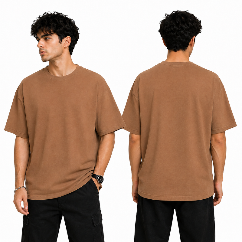 BestyPop Men’s Oversized Plain T-Shirt