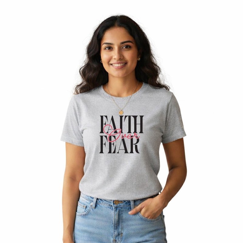 BestyPop Women’s Graphic Print Round Neck T-Shirt-Jesus(170 GSM single jersey)