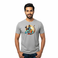 BestyPop Men’s Graphic Print Round Neck T-Shirt- Jai Shree Ram (170 GSM single jersey)