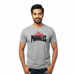 BestyPop Men’s Round Neck Half Sleeve Cotton T-Shirt | 170 GSM Soft & Breathable Fabric | Pre-Shrunk Double Bio Wash | Casual Everyday Wear for Mens | Stay Progress