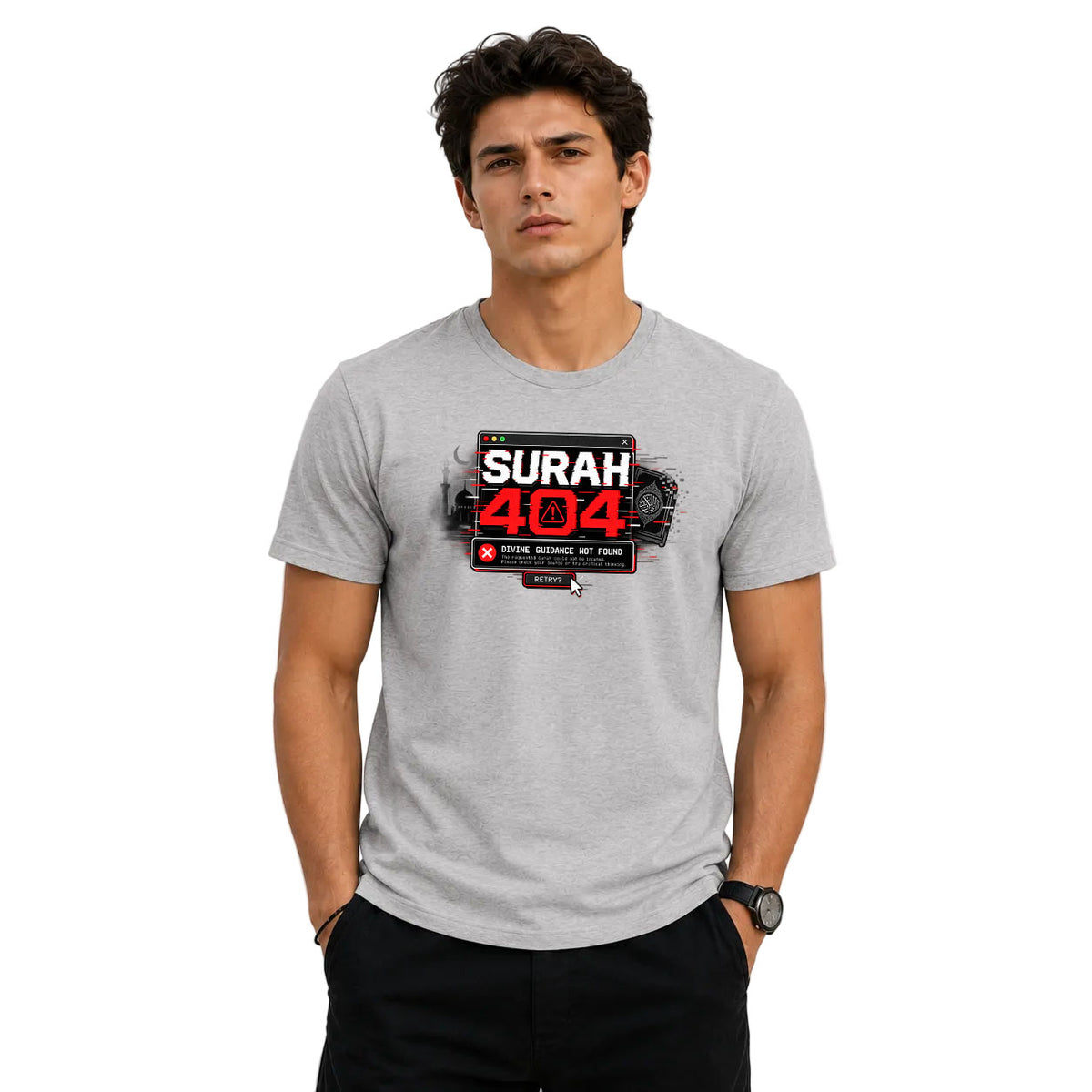 Freethinker | Arif Men's Surah 404 Crew Neck T-Shirt - (170 GSM single jersey)
