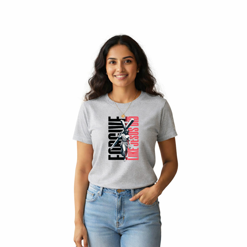 BestyPop Women’s Graphic Print Round Neck T-Shirt-Jesus(170 GSM single jersey)