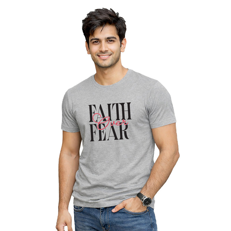 BestyPop Men’s Graphic Print Round Neck T-Shirt-Jesus(170 GSM single jersey)