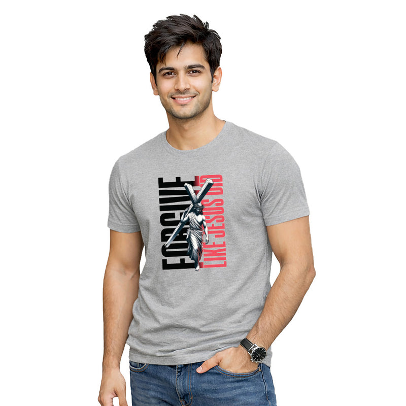 BestyPop Men’s Graphic Print Round Neck T-Shirt-Jesus(170 GSM single jersey)